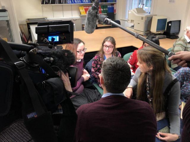 Richard Taunton Students talk to the BBC about the autograph book and local history