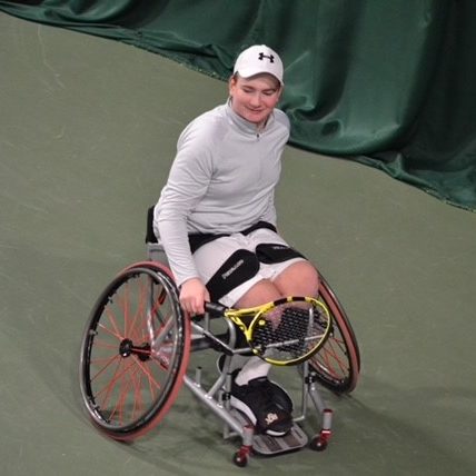 Wheelchair tennis star Andrew Penney in action on court and in training